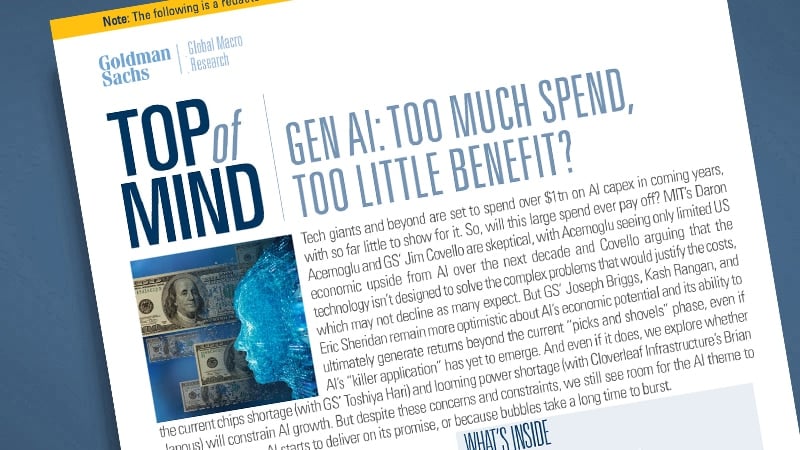 Gen AI: too much spend, too little benefit?
