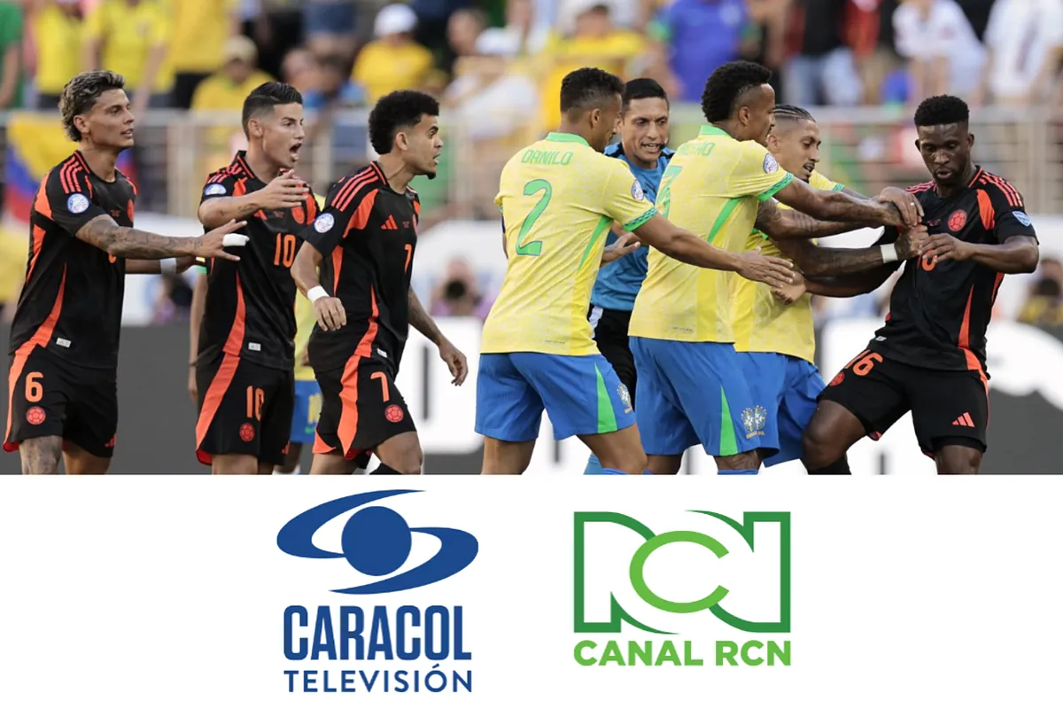 Histórico rating de Caracol TV y Canal RCN en el Colombia vs. Brasil de Copa América 2024