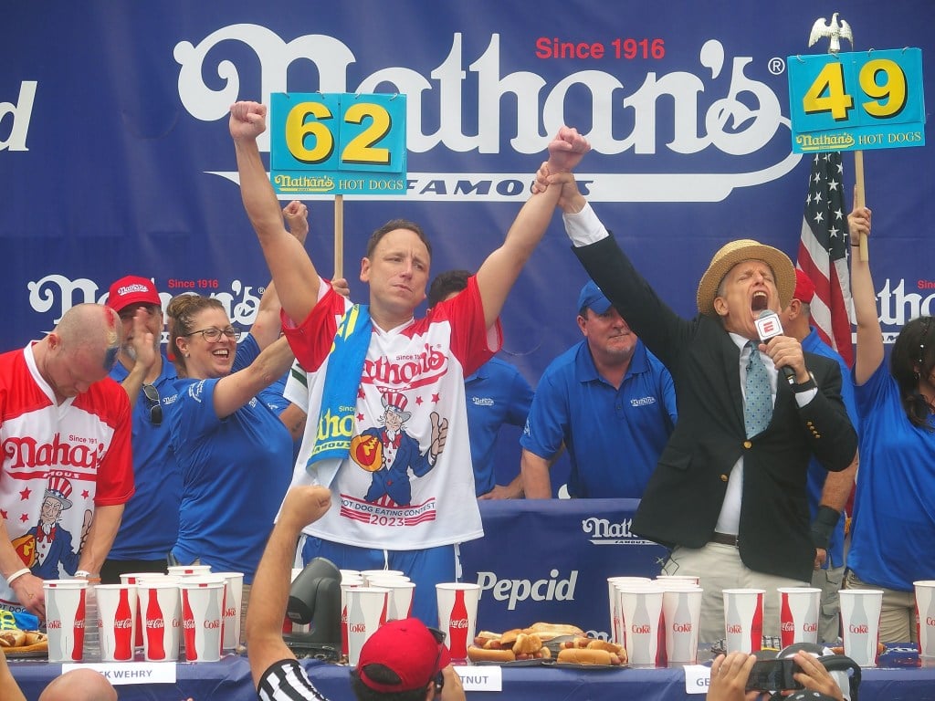 Joey Chestnut Downs 57 Hot Dogs And Buns At Texas Exhibition, Sets Up Potential 2025 Showdown