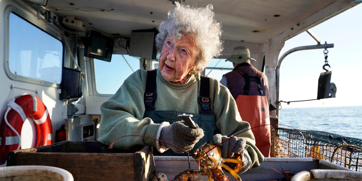 A 104-year-old has been a professional lobster woman since she was 8. She says the secret to her longevity is keeping busy.