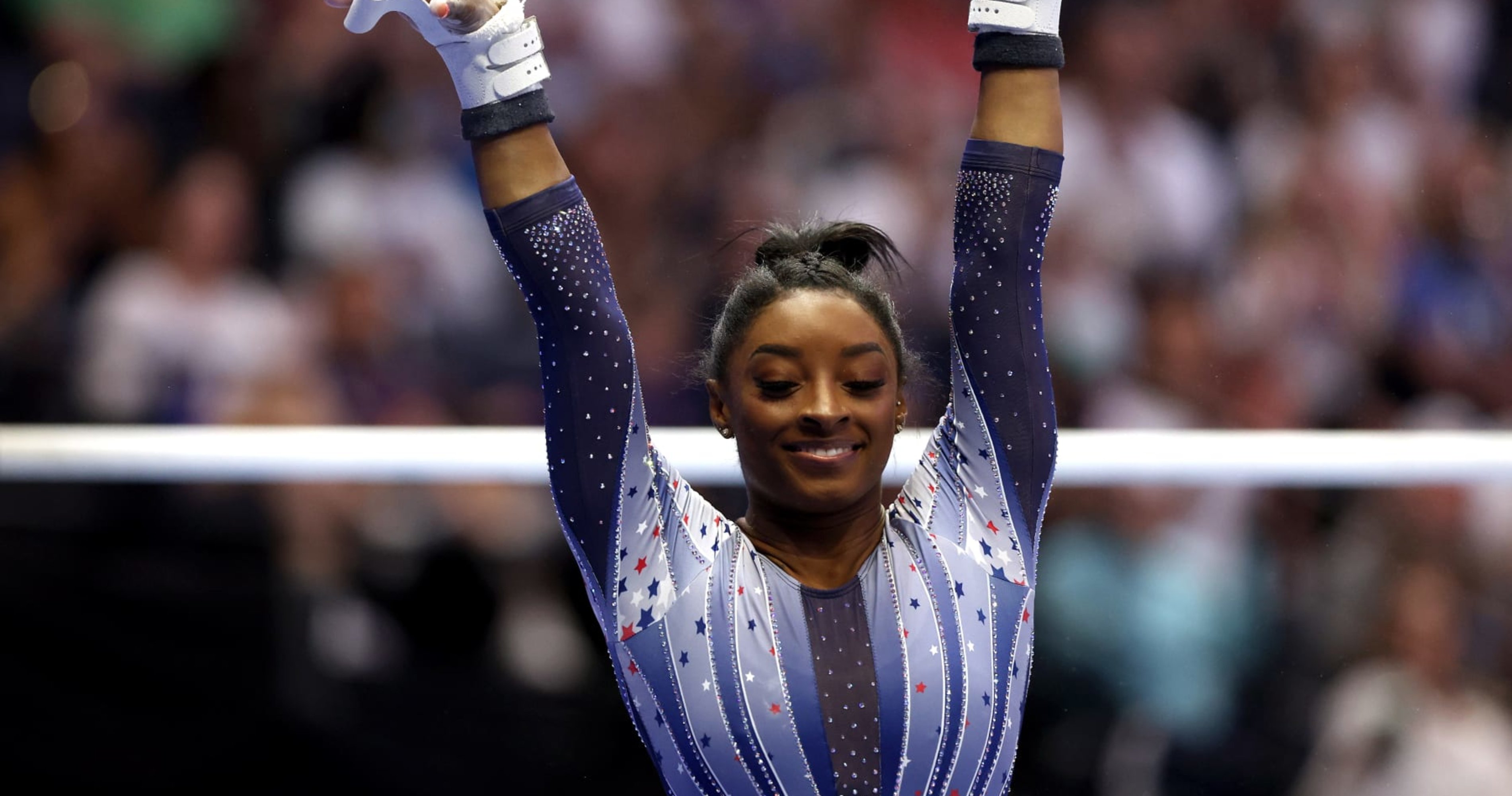 Simone Biles Leads All-Around Competition, Thrills Fans in Day 1 of US Olympic Trials