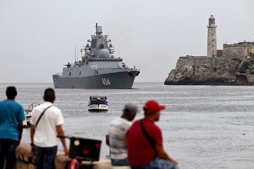 Russian warships reach Cuban waters ahead of military exercises in the Caribbean
