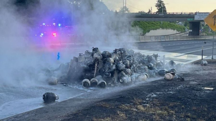 Authorities locate propane truck driver who left trailer that exploded on I-5