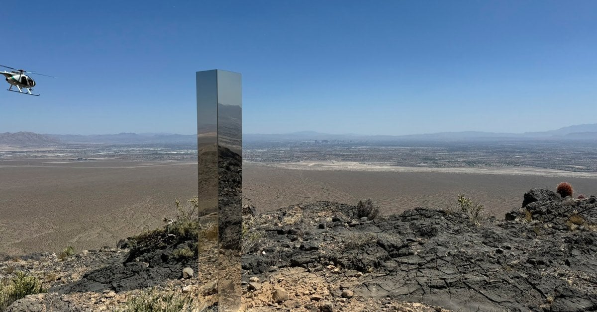 Origin of Shiny Monolith Removed From Mountains Outside Las Vegas Remains a Mystery