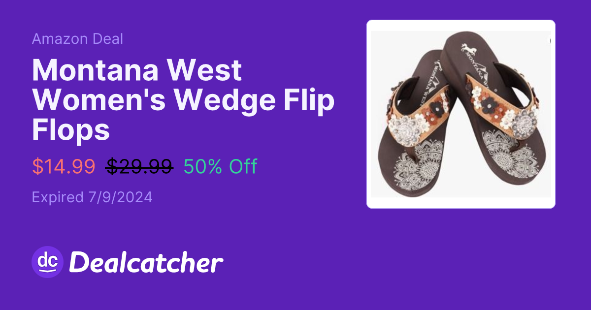 Amazon - Montana West Women's Wedge Flip Flops $14.99