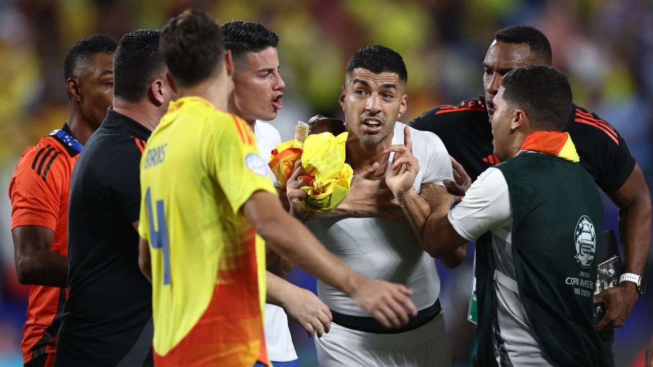 Copa América: Luis Suárez criticises Colombia celebrations