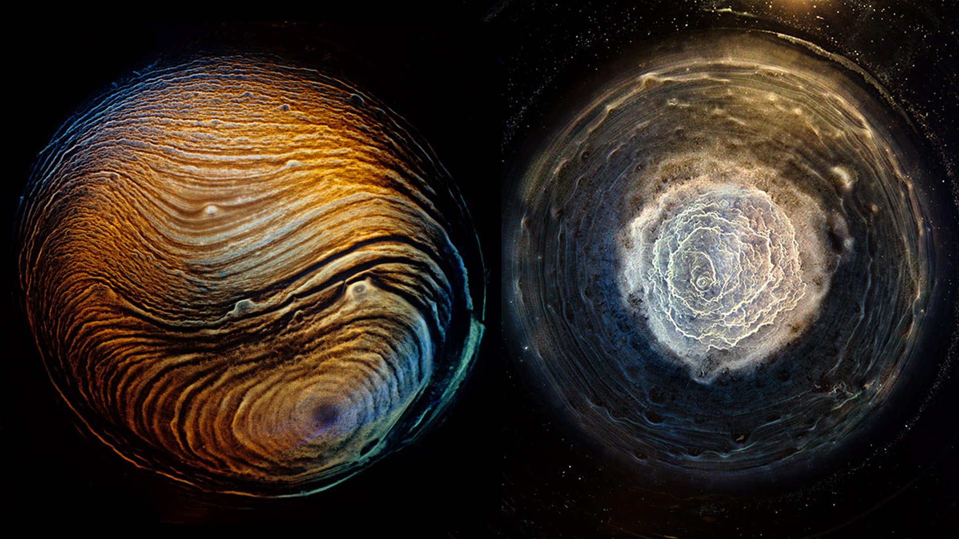No, these aren’t photos of distant planets – they’re dried whisky remains