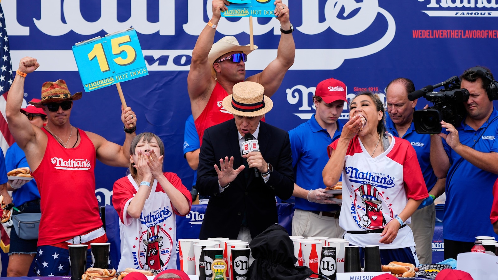 Defending champion Miki Sudo wins women's division of Nathan's hot dog eating contest
