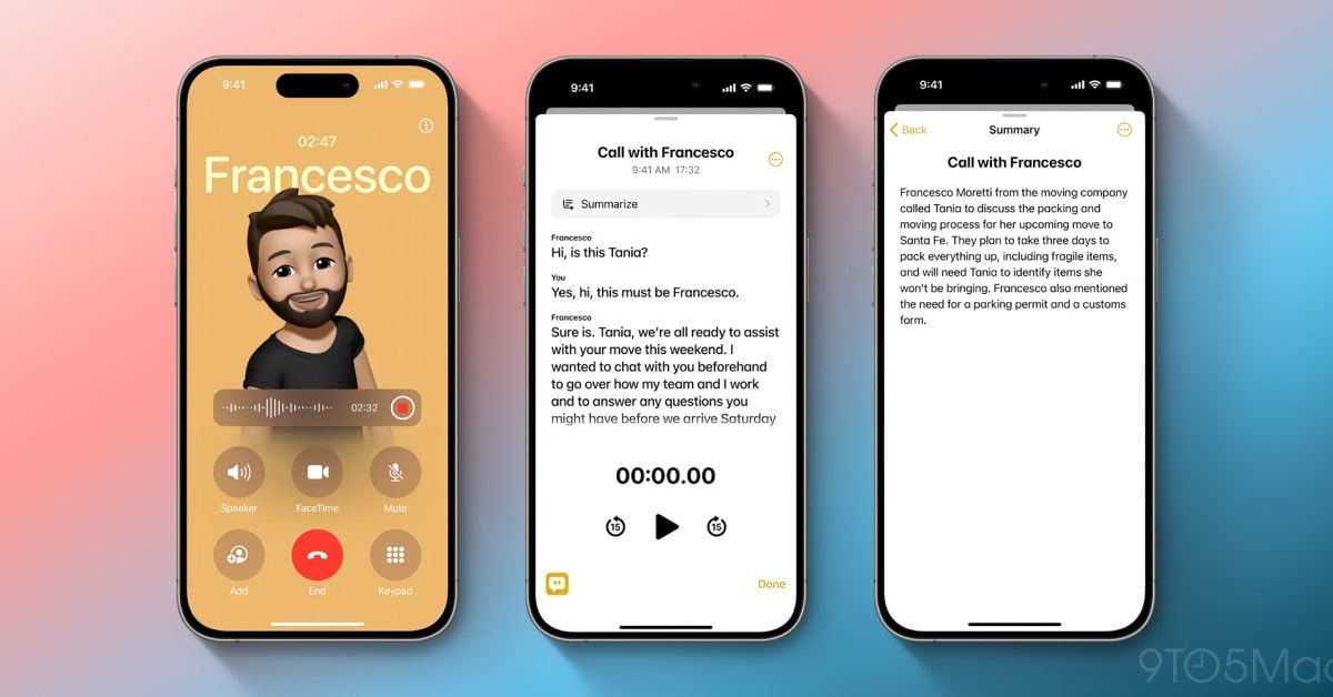 iOS 18 makes it easy to record any phone call and get a transcript