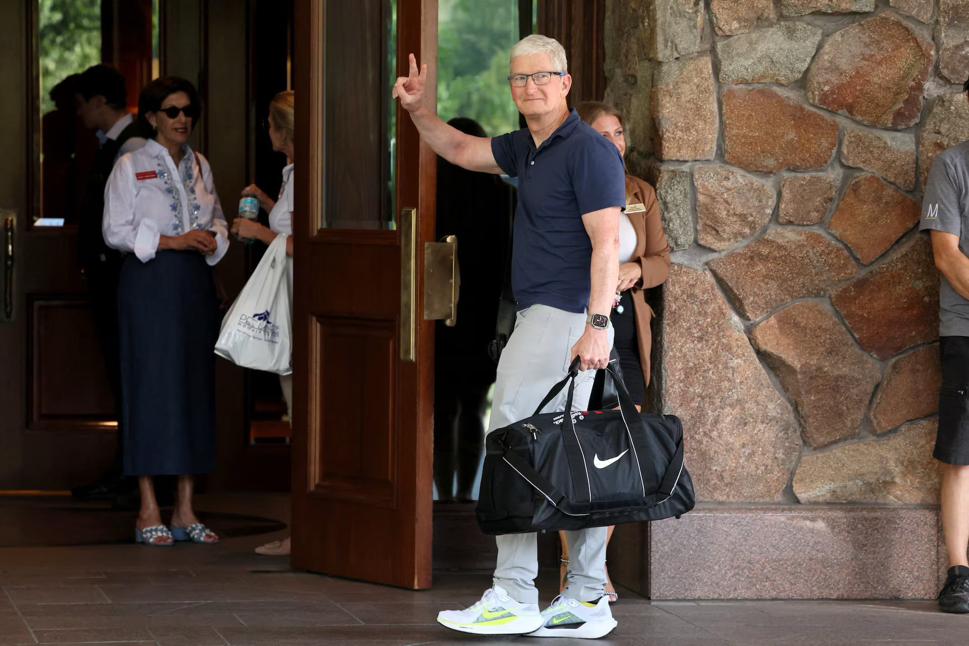 Apple CEO Tim Cook and Software Chief Eddy Cue Attend Sun Valley Conference