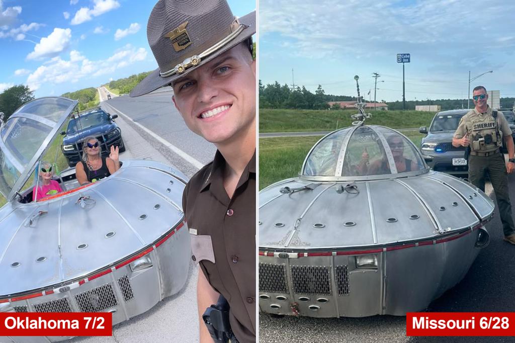 UFO-looking vehicle pulled over again, this time in Oklahoma