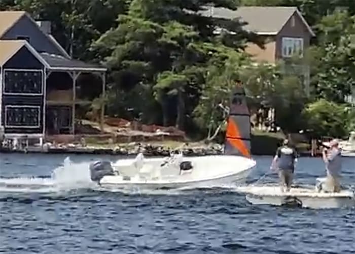 Teen safely stops runaway boat speeding in circles on New Hampshire's largest lake
