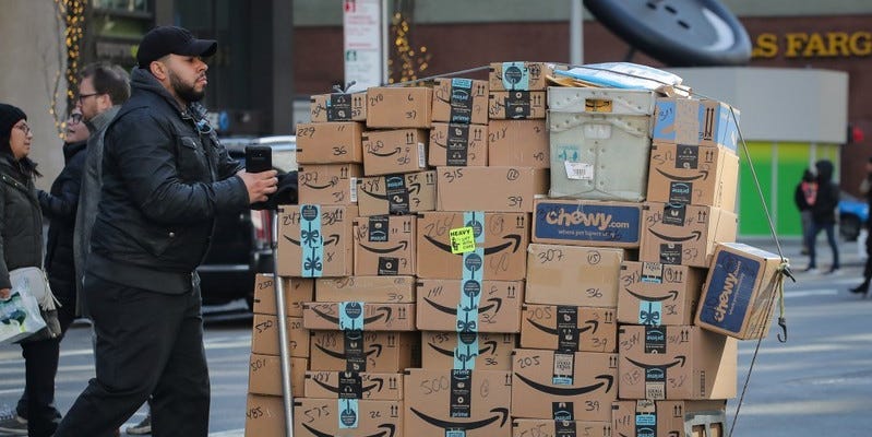 Amazon Prime Day delivery workers say they're planning to grab early-morning shifts and take toilet paper with them