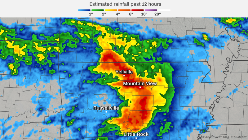 Dangerous flooding hits Arkansas and Missouri after months of rain in a few hours