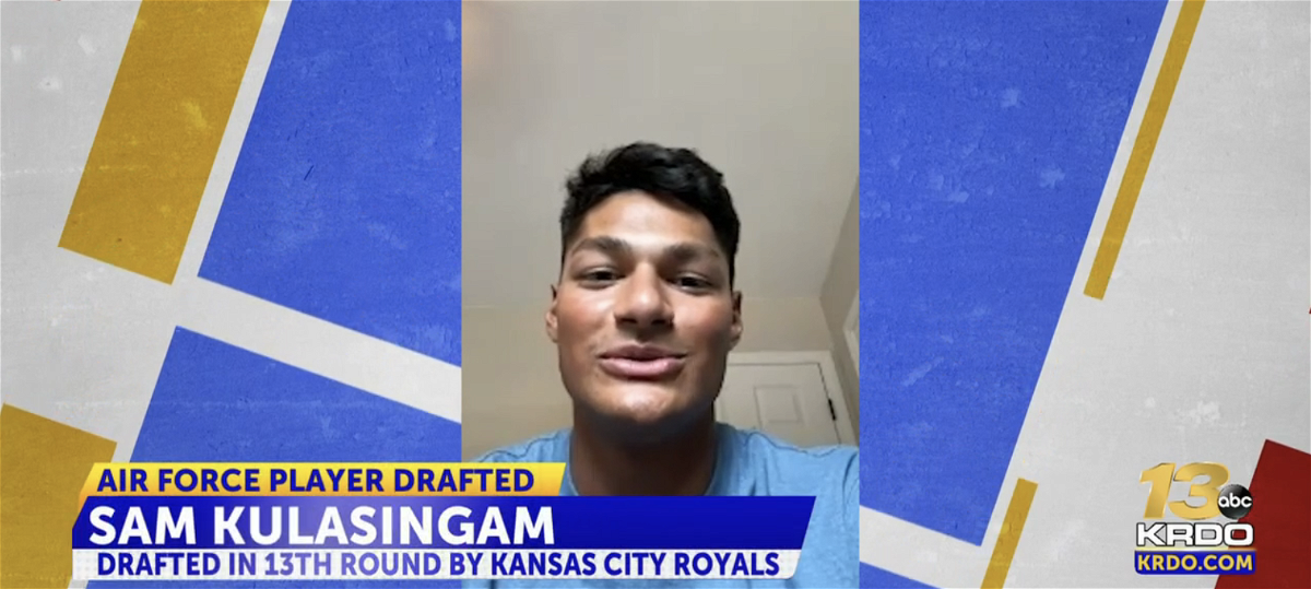 Air Force baseball player Sam Kulasingam gets drafted by the Kansas City Royals