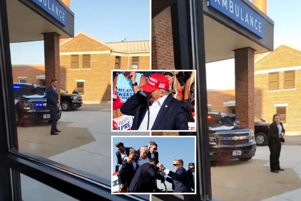 Video shows Secret Service whisk Trump into hospital after Pennsylvania assassination attempt