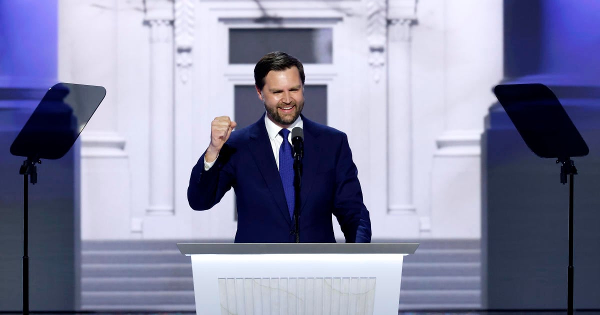 JD Vance accepts GOP nomination and highlights Biden's age and his youth