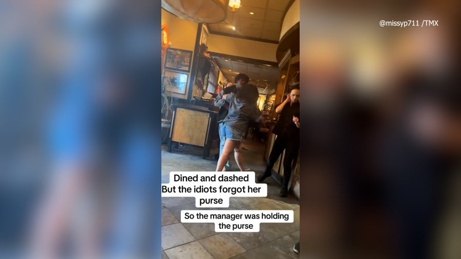 WATCH: Woman accused of dining and dashing forgets purse at Florida restaurant