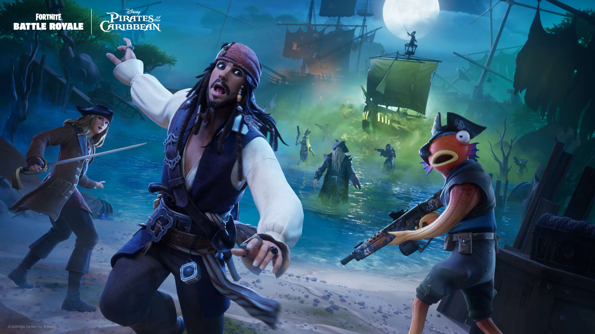 Jack Sparrow And His Pirates Of The Caribbean Friends Set Sail For Fortnite's Shores Today