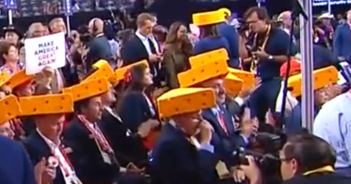Cheese head hats make an appearance on RNC floor