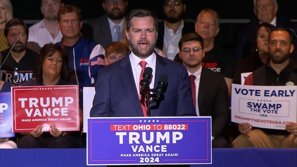 WATCH: JD Vance hits campaign trail as Trump campaign shifts focus to Kamala Harris