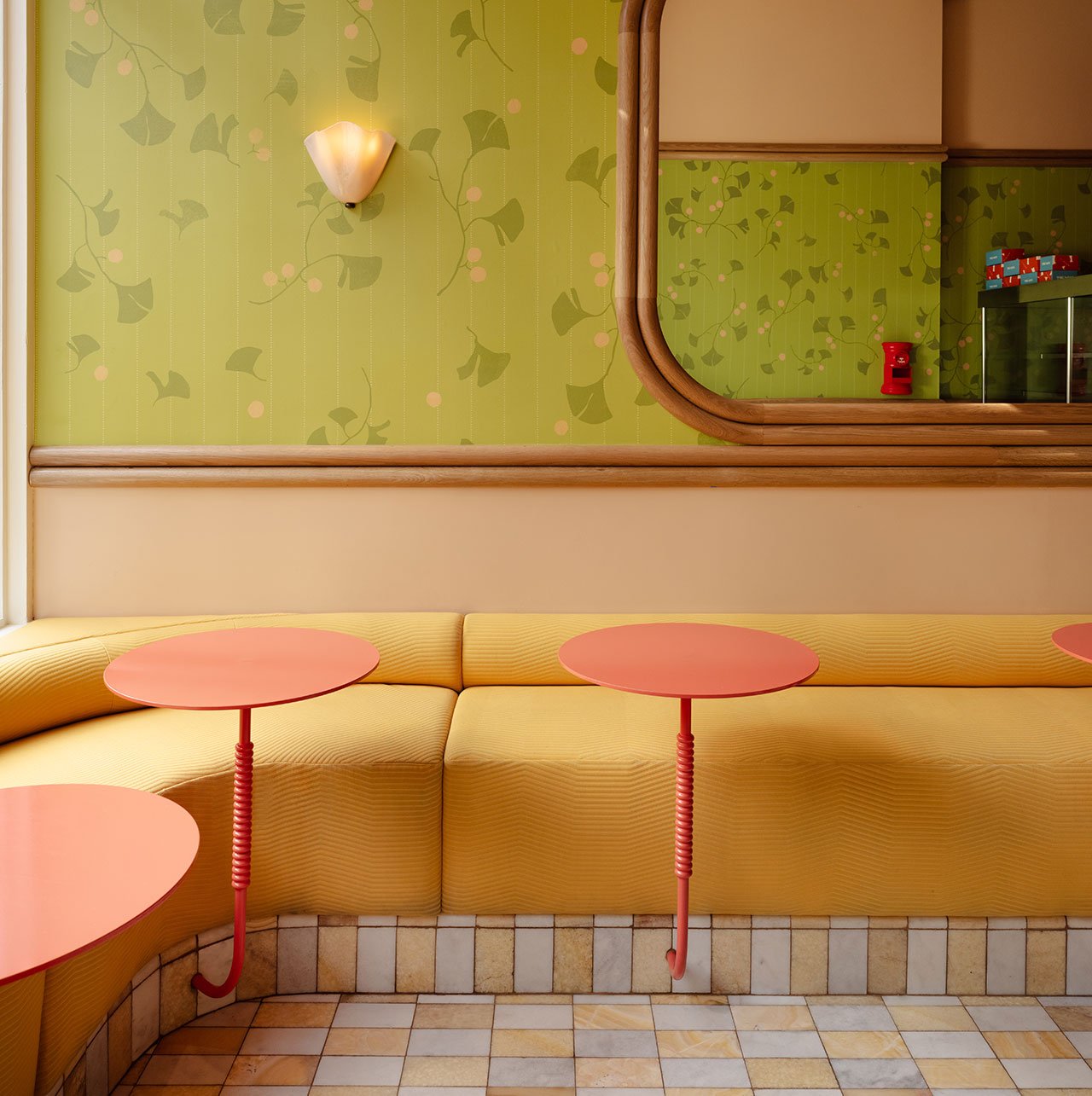 Postcard Bakery Features Bold Color and Pattern Inspired by Retro Japanese Design