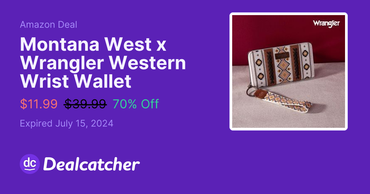Amazon - Montana West x Wrangler Western Wrist Wallet $11.99