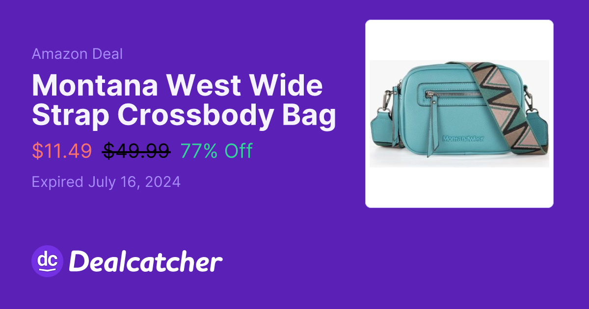Amazon - Montana West Wide Strap Crossbody Bag $11.49