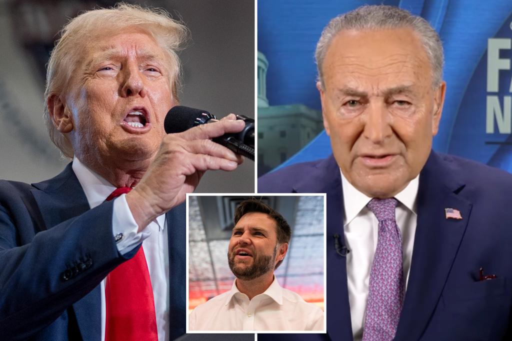 Chuck Schumer claims Trump wants to ditch JD Vance as VP