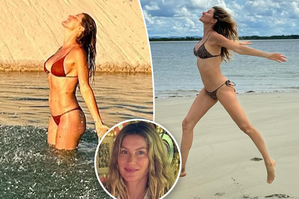 Gisele Bündchen shows her bikini body in Brazil