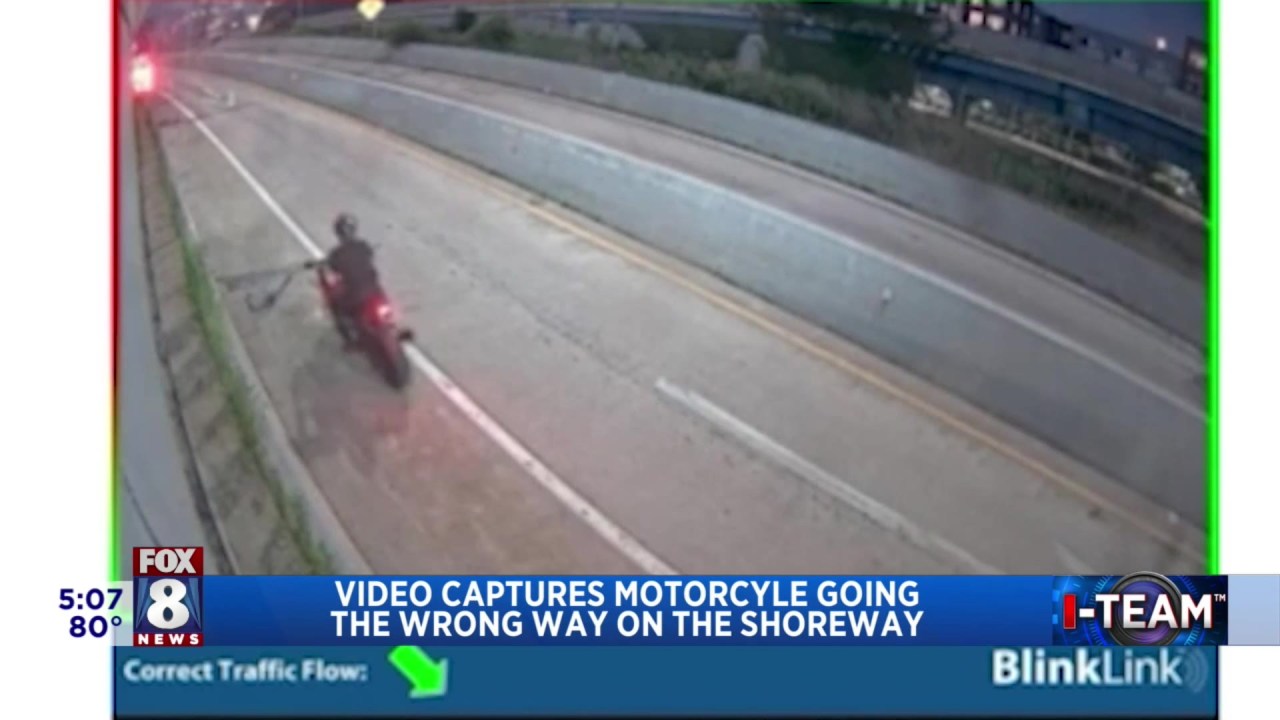 Wrong-way driver on Cleveland, Ohio, Shoreway