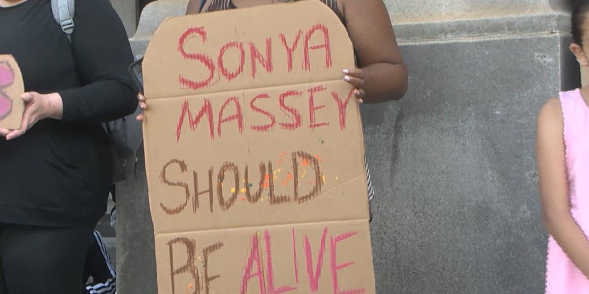 Community members in Savannah host silent march for Sonya Massey