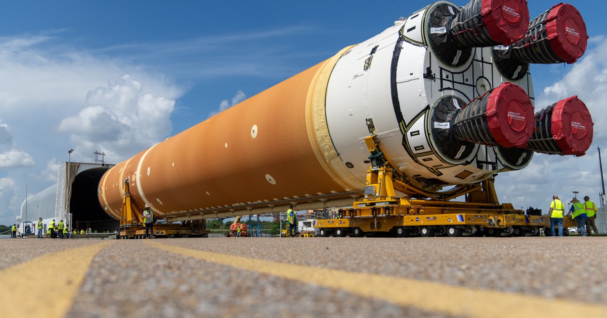 NASA’s mega moon rocket has just begun a 900-mile journey