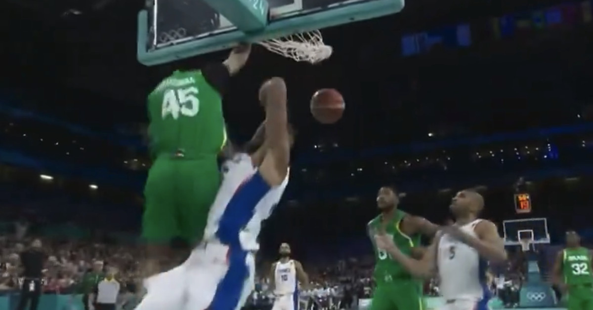 Rudy Gobert was brutally posterized with dunk in 2024 Paris Olympics