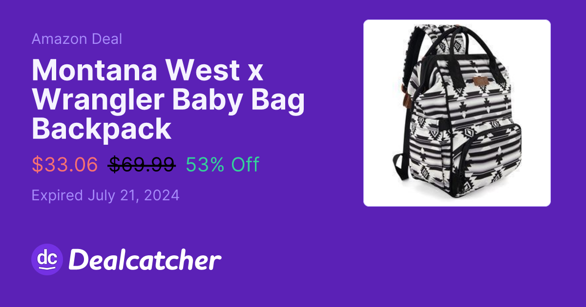 Amazon - Montana West x Wrangler Baby Bag Backpack $33.06