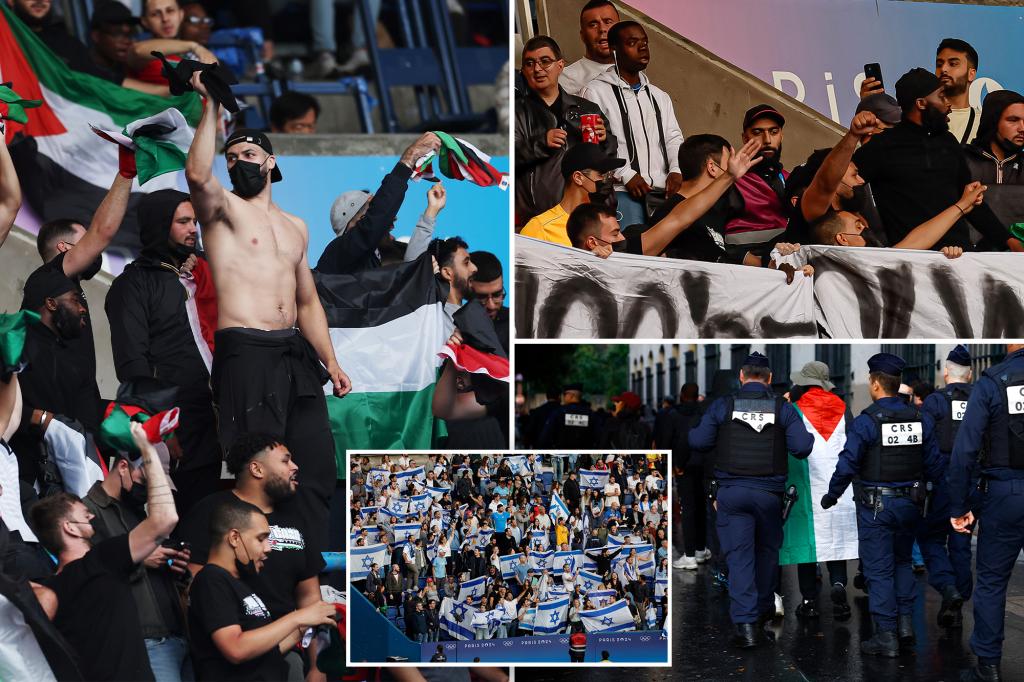 Antisemitic protesters chant ‘Heil Hitler’ during Israel soccer match during Paris Olympics