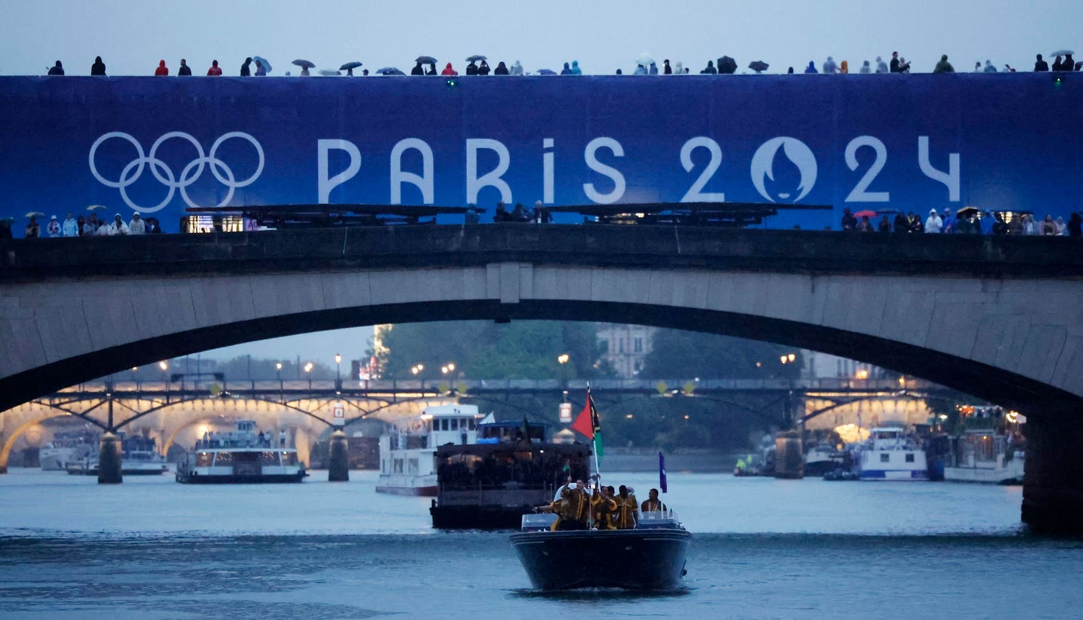 Olympic Flotilla Opens 33rd Summer Games On The River Seine In Paris