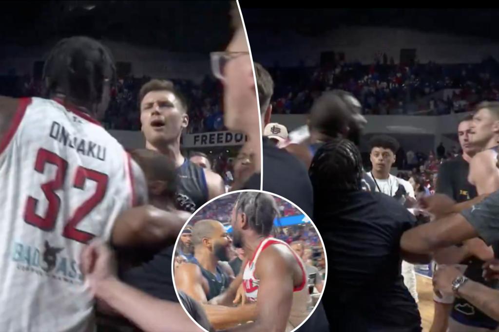 Kentucky, Louisville in TBT brawl after spitting accusation