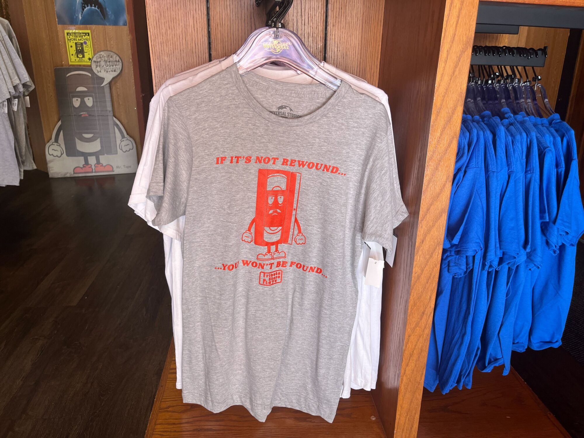 New Mr. Tape T-Shirt Warns of the Consequences of Not Rewinding at Universal Studios Florida