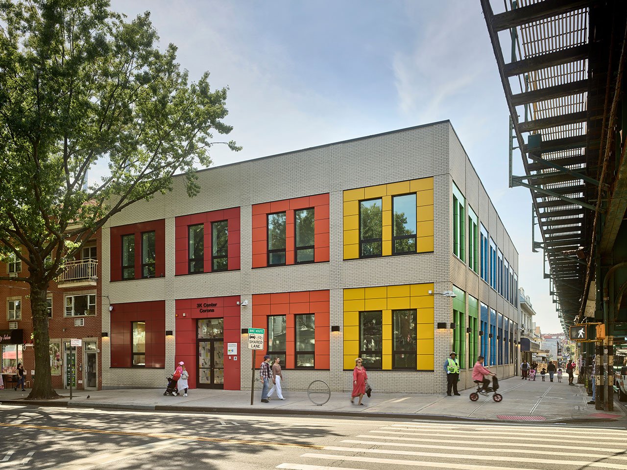 A Partially Constructed Commercial Building Transformed Into a Vibrant Public Preschool