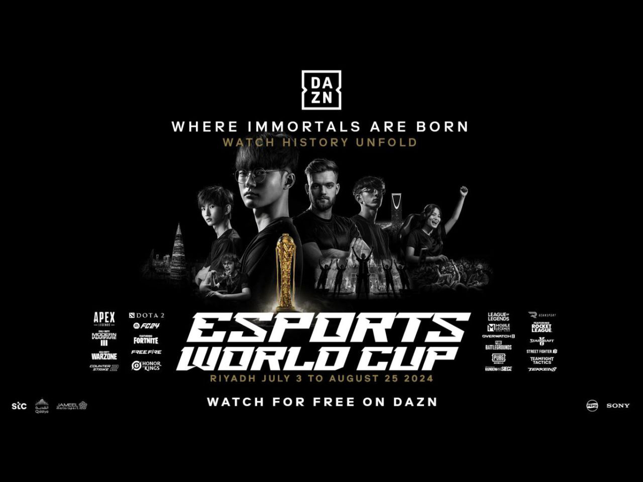 DAZN、サウジアラビア開催の「Esports World Cup」を全競技配信--賞金総額96億円以上