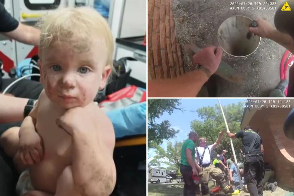 Kansas toddler rescued after falling 9 feet down hole into PVC pipe