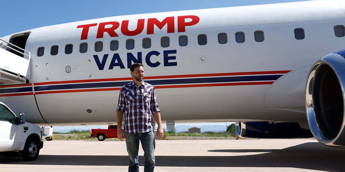 The Trump Organization unveiled a Boeing 737 to fly running mate JD Vance along the campaign trail