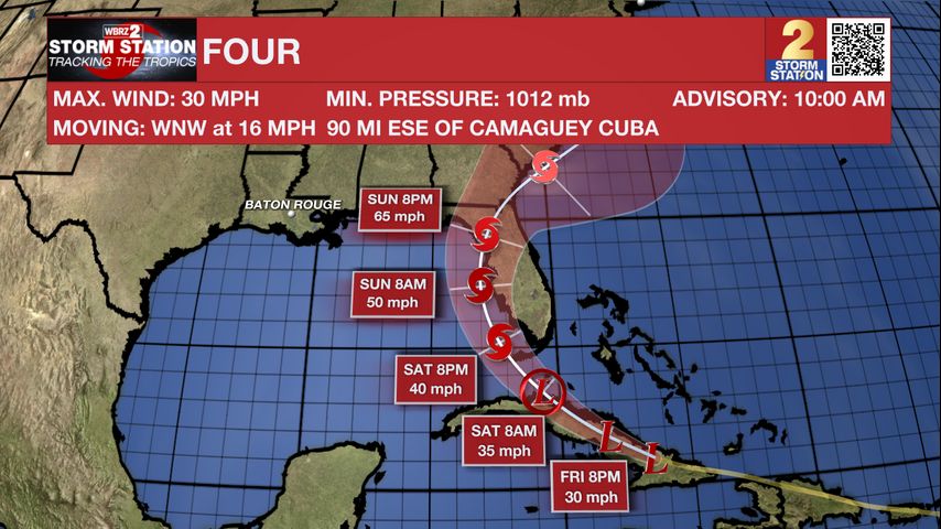 Tropical Storm advisories issued along coast of Florida ahead of Potential Tropical Cyclone Four