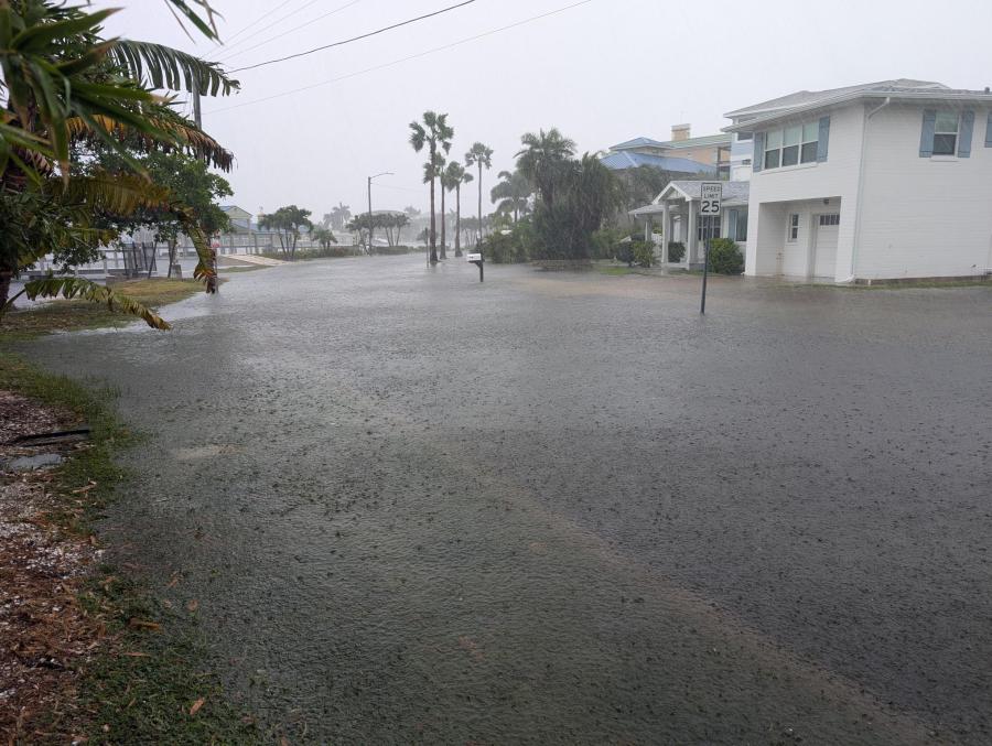 What streets are flooding in St. Pete due to Tropical Storm Debby