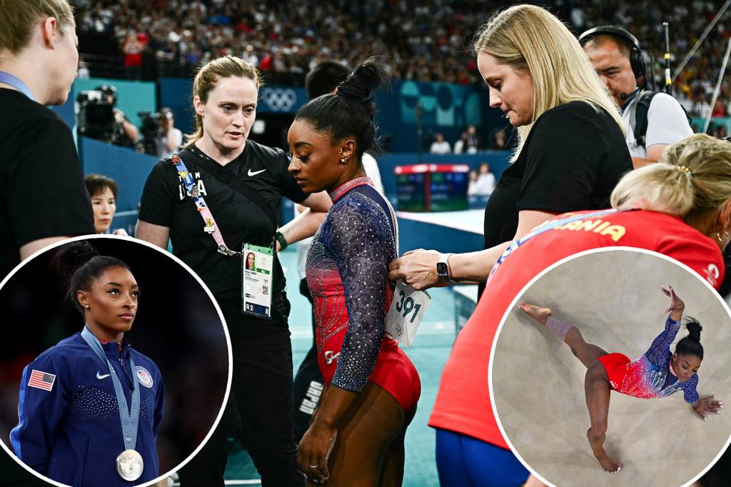 Simone Biles comes up just short of gold in heartbreaking end to Olympics