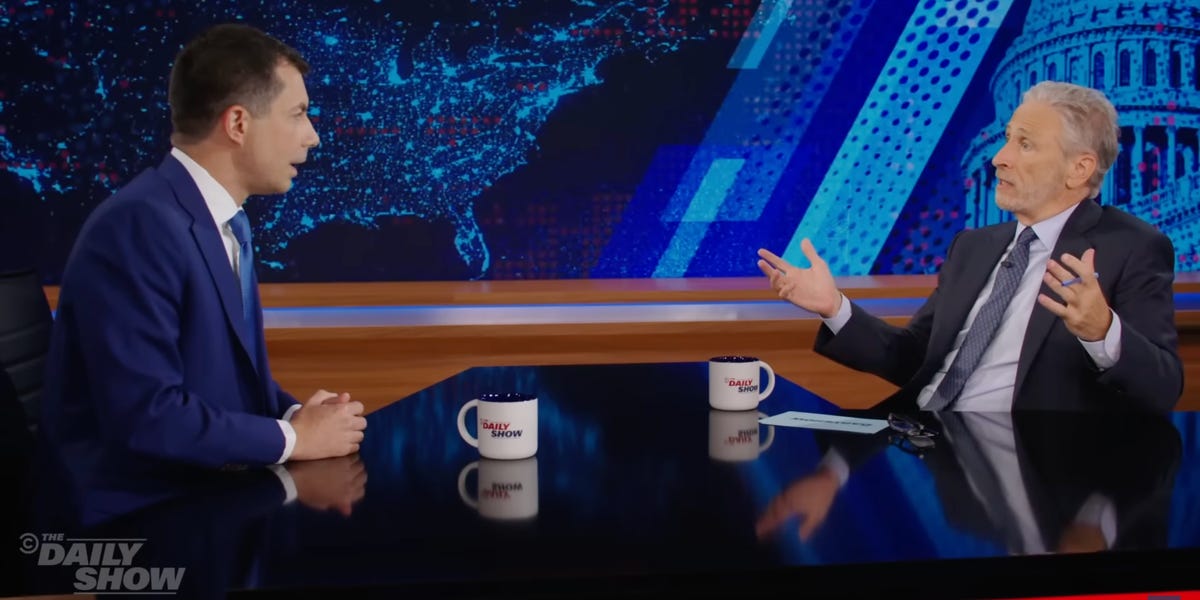 Jon Stewart praises Pete Buttigieg after his 'perfect' take on JD Vance