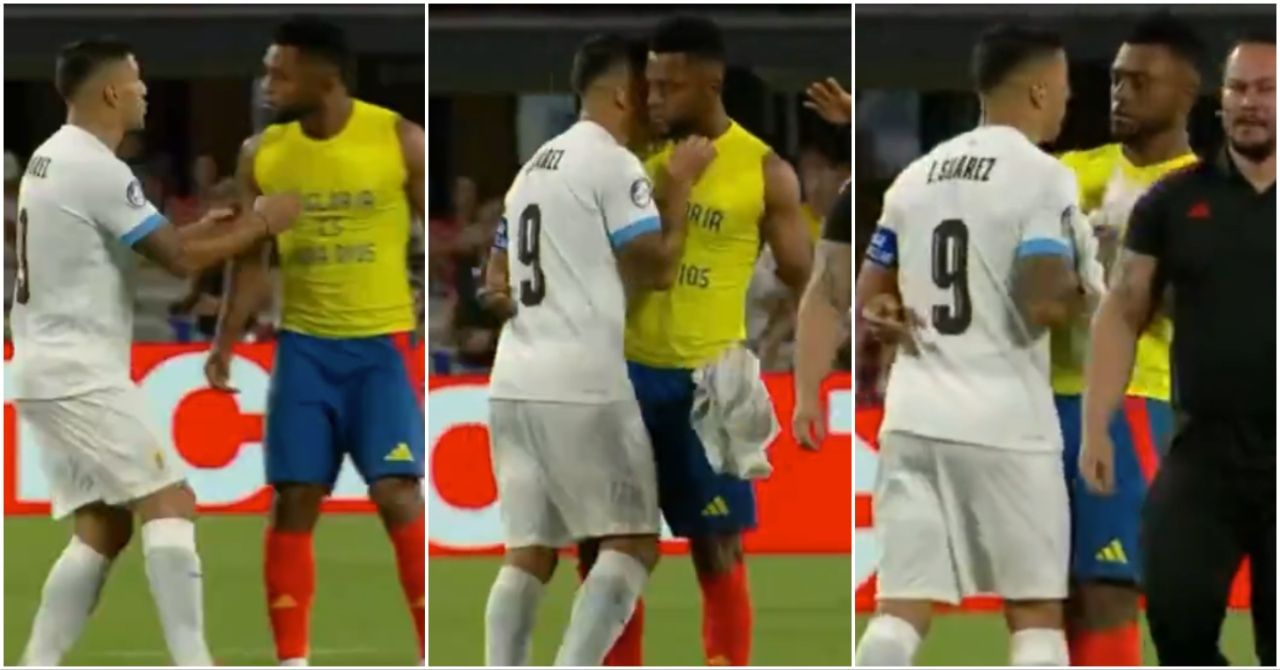 Luis Suarez Sparks Mass Brawl Between Colombia and Uruguay Players