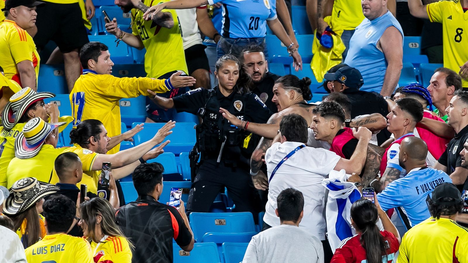 Nunez involved in brawl with fans after Uruguay's Copa America loss