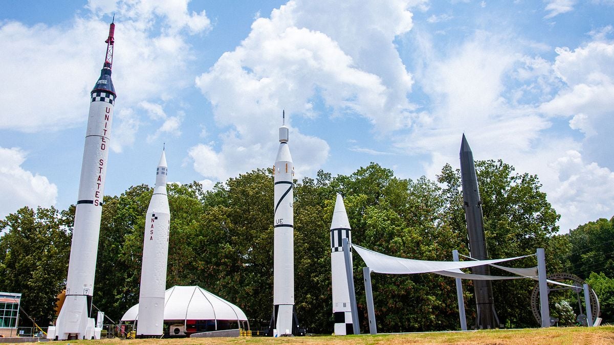 Rocket Row ribbon cutting marks return of Alabama rocket center's 'spaceline'